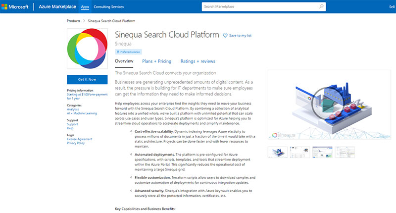 sinequa search cloud platform